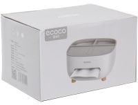 Настільний контейнер для серветок Ecoco E2009 серветниця органайзер для зберігання дрібниць із тримачем, підставкою для телефона Tissue Box AND-117