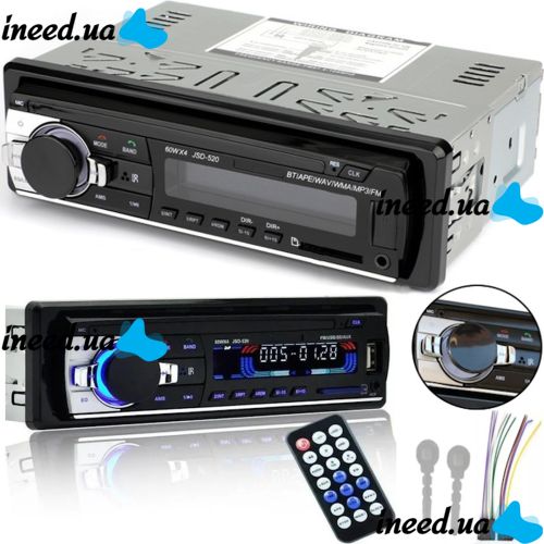 Universal Bluetooth Pioneer JSD-520 Bluetooth Car stereo player with USB and SD, Car stereo player with remote control in the car Black