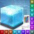 Настільна лампа нічник Північне сяйво Dynamic Water Pattern Light NK-22 світлодіодний RGB LED світильник Куб CB8026 з пультом, проектор 16 кольорів USB