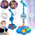 Kid Star Microphone 5350A for Kids—Adjustable Stand with Backlight, Karaoke with Sound Effects, and MP3—For Children Ages 3 and Up—Blue