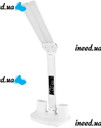Настільна складна сенсорна лампа Luna ALT-807W світлодіодний розкладний LED світильник із двома джерелами світла, дисплеєм і підставками HT-01