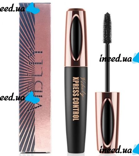 4D Vibely Xpress Control mascara with silk fiber, voluminous, waterproof with the effect of elongation 4D Black 10 ml