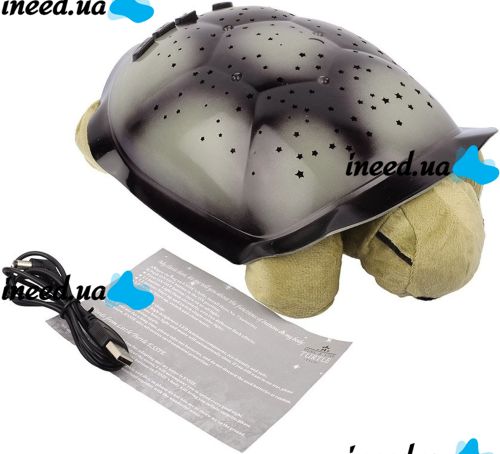 Дитячий нічник-проектор зоряного неба Turtle Night Sky музичний світильник проектор Черепаха, світлодіодний LED нічник Іграшка на батарейках USB