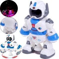 Танцующий робот Dancing Robot Light and Music LZCZ 6678-5 с подсветкой для детей, Детский светящийся робот игрушка со светом на батарейках