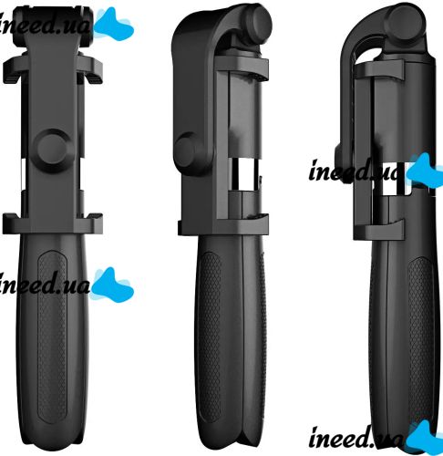 Selfie Stick Tripod Selfie Stick L01 70cm Telescopic Tripod for Selfie, Monopod Tripod with Holder for Phone with Bluetooth Remote Control L-01