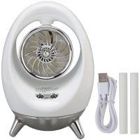 Table Fan with Humidifier Spray Cold Air Fan ZY-602 Cordless Air Conditioner Egg with Water Cooled Air and Backlight AND 441-2
