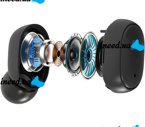 Беспроводные Bluetooth наушники Xiaomi Redmi AirDots A6S Black TWS сенсорные наушники-гарнитура с шумоподавлением, микрофоном, Черные в кейсе блютуз