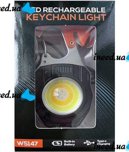 Світлодіодний ліхтарик брелок для ключів з підпалом Keychain Light W5147 ручний мультитул, міні світильник з прикурювачем, викруткою і карабіном USB