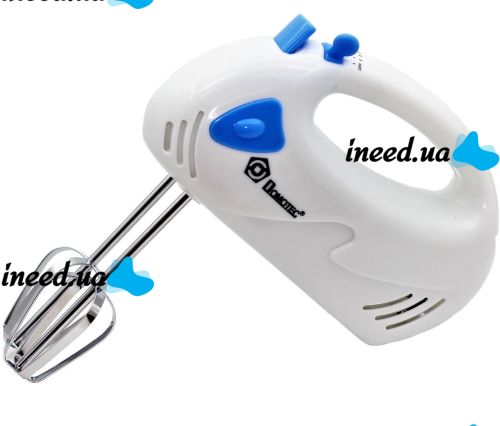 Manual mixer Domotec MS-1355 180W 7 speeds with nozzles for whipping and kneading dough, Kitchen mixer foam mixer Domotec MS1355 White
