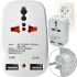 Мережевий трійник Travel Adaptor 823 розгалужувач адаптер для зарядки телефону SL - 188 на 2 USB мережевий зарядний пристрій з індикатором в розетку