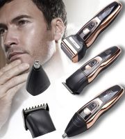 Аккумуляторная мужская электробритва, машинка, триммер Gemei GM-595 Hair Trimmer для бороды и носа, универсальный набор 3 в 1 для стрижки волос Gemmy