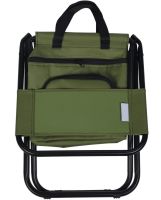 Camping folding chair Kangaroo Stenson MH-3071 up to 110 kg with 10L bag, Folding chair 35x26x58 cm with backrest for fishing and picnic Green