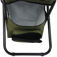 Camping folding chair Kangaroo Stenson MH-3071 up to 110 kg with 10L bag, Folding chair 35x26x58 cm with backrest for fishing and picnic Green
